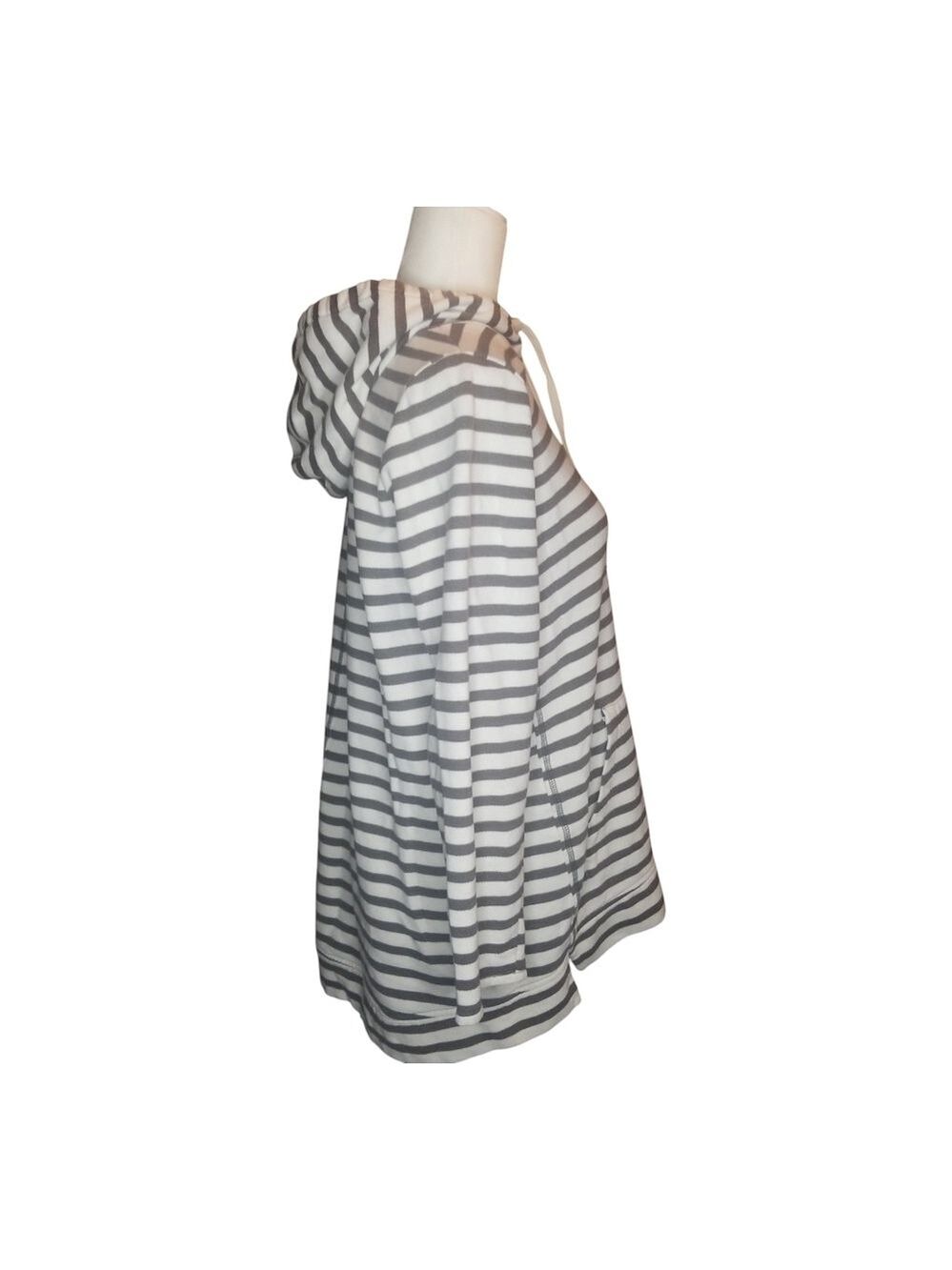 Motherhood Maternity Gray Striped Hoodie - Picture 3 of 5
